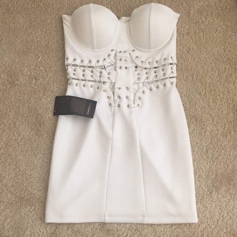 NWT BeBe White Dress